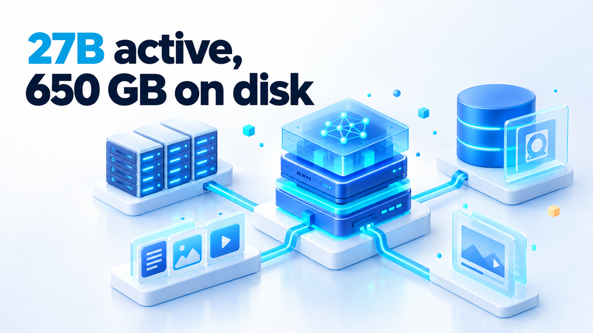 27B active, 650 GB on disk: how to size an MoE model