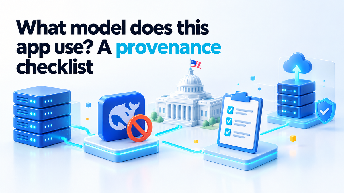 What model does this app use? A provenance checklist after the DHS DeepSeek order